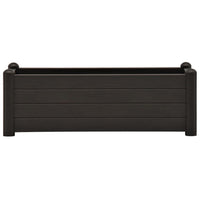 Outdoor Raised Flower Bed with Drainage, 39 Inch Gray Polypropylene -BM326372