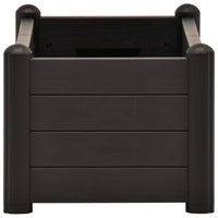 Outdoor Raised Flower Bed with Drainage, 39 Inch Gray Polypropylene -BM326372