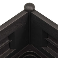 Outdoor Raised Flower Bed with Drainage, 39 Inch Gray Polypropylene -BM326372
