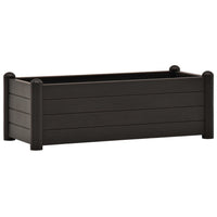 Outdoor Raised Flower Bed with Drainage, 39 Inch Gray Polypropylene