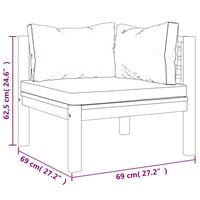 Lina 2pc Outdoor Modular Loveseat, Acacia Wood, Cream White Cushions -BM326376
