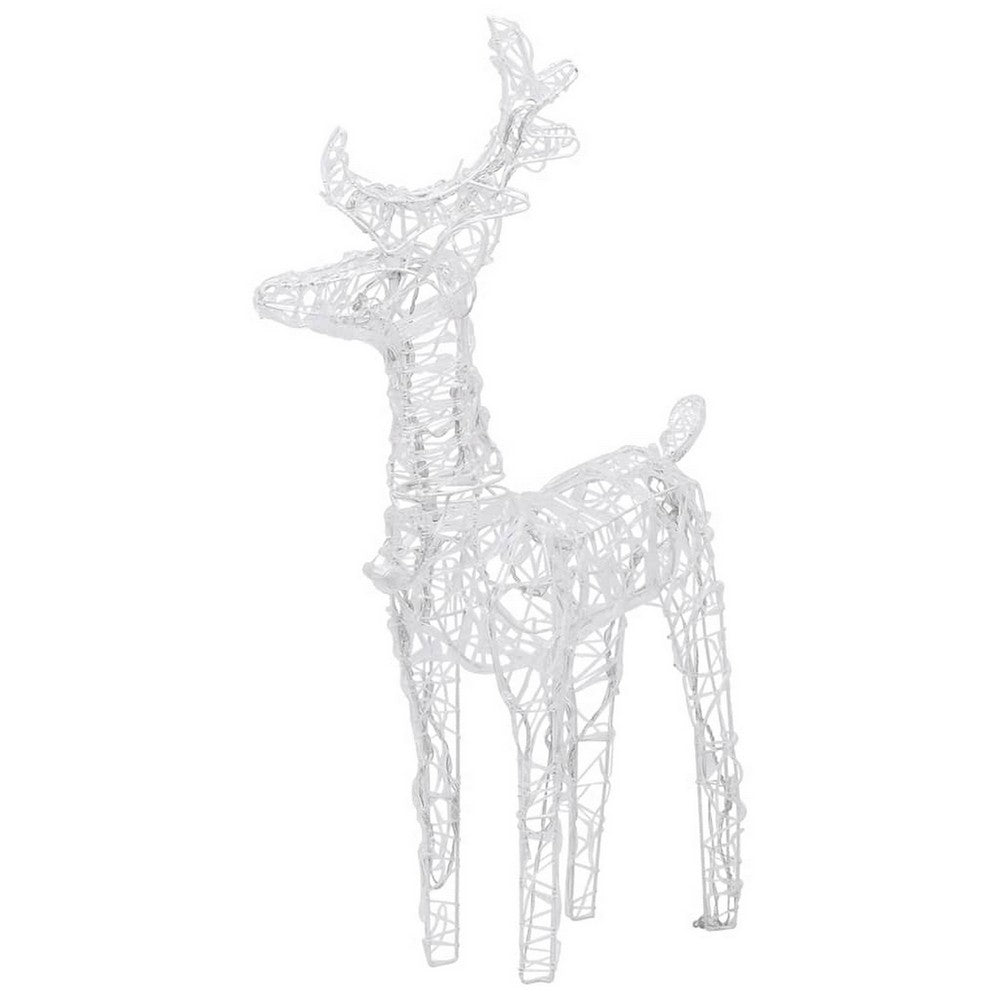 2pc Outdoor Christmas  Decor, 40 Cool White LEDs, Acrylic -BM326403