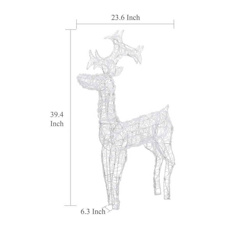 Outdoor Christmas  Decor, 90 Cool White LED Lights, Acrylic -BM326412