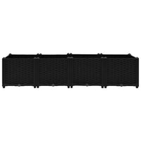Outdoor Garden Raised Flower Bed, 63 x 16 Black Polypropylene Frame -BM326448