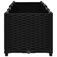 Outdoor Garden Raised Flower Bed, 63 x 16 Black Polypropylene Frame -BM326448