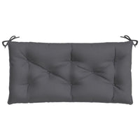Claire Outdoor Cushion for Bench Set of 2, Dark Gray Fabric, 39 Inch -BM326449