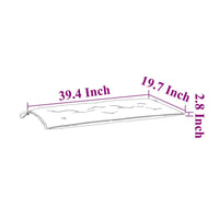 Claire Outdoor Cushion for Bench Set of 2, Dark Gray Fabric, 39 Inch -BM326449