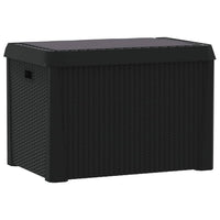 Reina Outdoor Storage Box, Cushion Seat, Dark Gray Polypropylene -BM326455