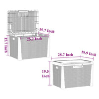 Reina Outdoor Storage Box, Cushion Seat, Dark Gray Polypropylene -BM326455