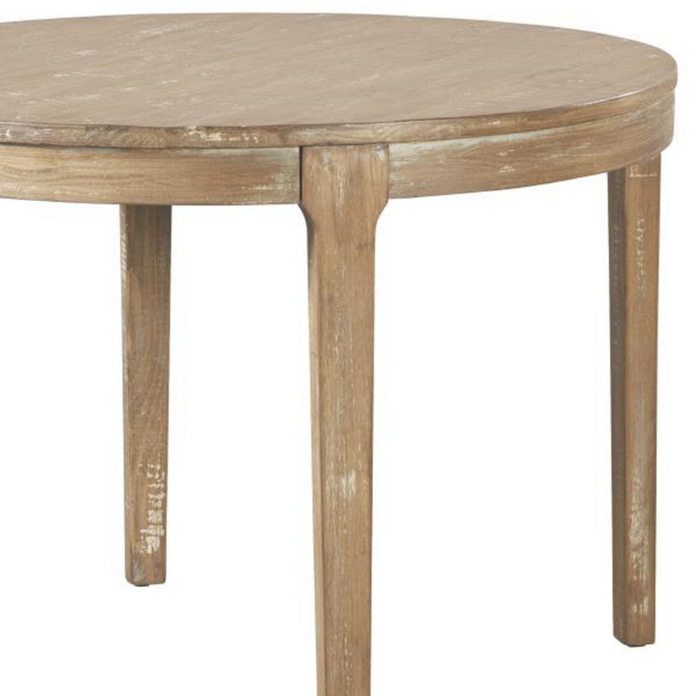 Tuley Dining Table, Tapered Legs, Pine Wood, Gray, 42 Inch Round Top -BM326633