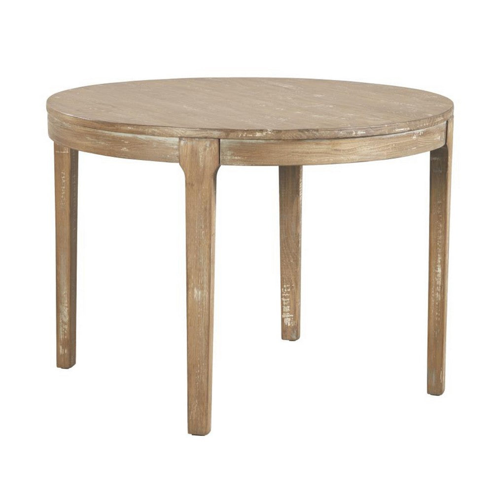 Tuley Dining Table, Tapered Legs, Pine Wood, Gray, 42 Inch Round Top -BM326633