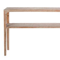 Tuley Sofa Console Table, Storage Shelf, Pine Wood, Gray, 48 Inch -BM326639