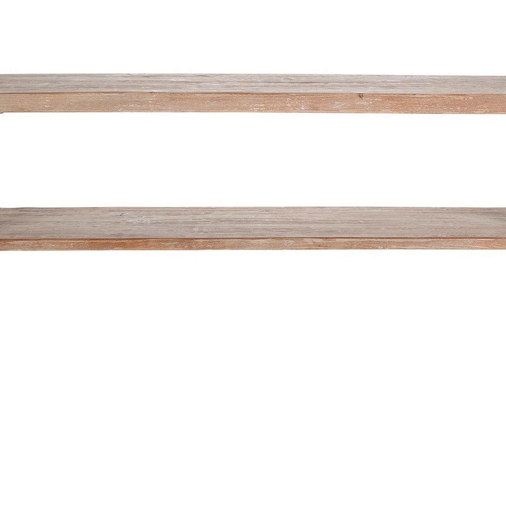 Tuley Sofa Console Table, Storage Shelf, Pine Wood, Gray, 48 Inch -BM326639