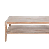 Tuley Coffee Table, Storage Shelf, Reclaimed Pine Wood, Gray, 48 Inch -BM326642