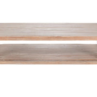 Tuley Coffee Table, Storage Shelf, Reclaimed Pine Wood, Gray, 48 Inch -BM326642