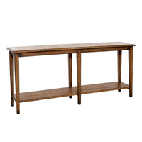 Dox Sofa Console Table, Shelf, Reclaimed Pine, Antique Brown, 71 Inch -BM326651