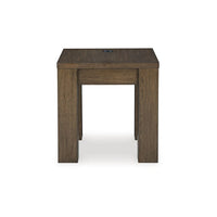 Wain Side End Table, Wireless Charging, Rectangular 24 Inch Brown Wood -BM327373