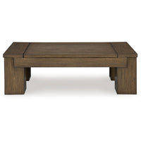 Wain Lift Top Cocktail Coffee Table, 54 Inch Rustic Brown Solid Wood -BM327374