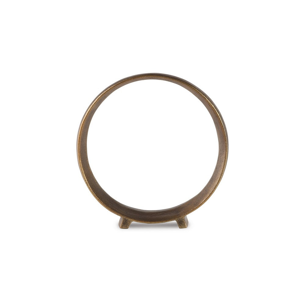 Dalie Sculpture, Round Metal Accent Tabletop Size, 12 Inch, Bronze -BM327756