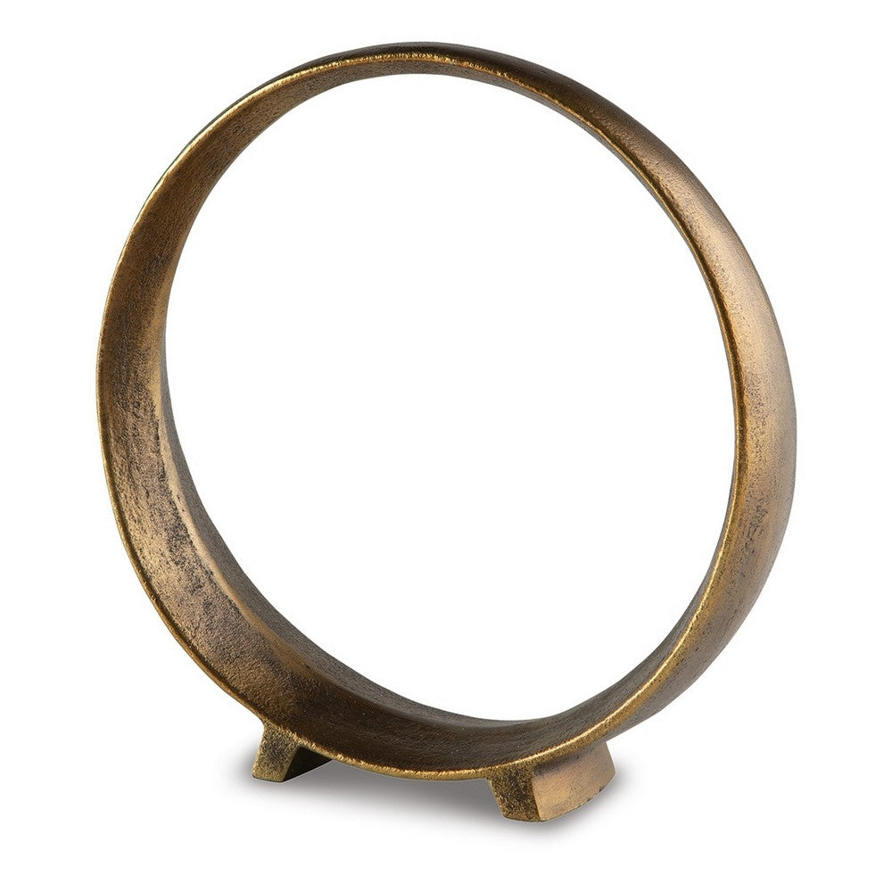 Dalie Sculpture, Round Metal Accent Tabletop Size, 12 Inch, Bronze -BM327756