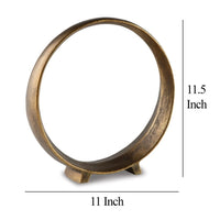 Dalie Sculpture, Round Metal Accent Tabletop Size, 12 Inch, Bronze -BM327756