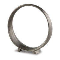 Dalie Sculpture, Round Metal Accent Tabletop Size, 12 Inch, Silver -BM327758