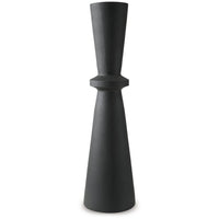 Loci Accent Vase, 40 Inch Hourglass Design, Textured Black Polyresin -BM327760