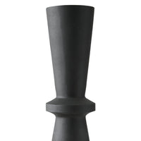 Loci Accent Vase, 40 Inch Hourglass Design, Textured Black Polyresin -BM327760