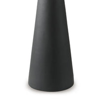 Loci Accent Vase, 40 Inch Hourglass Design, Textured Black Polyresin -BM327760