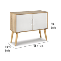 Kior Accent Cabinet Console, 2 Doors w Adjustable Shelf, White 32 Inch -BM327787