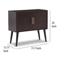Kior Accent Cabinet, 2 Doors w Adjustable Shelf, Dark Brown 32 Inch -BM327788