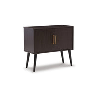 Kior Accent Cabinet, 2 Doors w Adjustable Shelf, Dark Brown 32 Inch