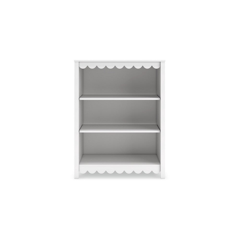 Kally Standing Bookcase, 3 Open Shelves, Matte White Wood, 41 Inch -BM327916