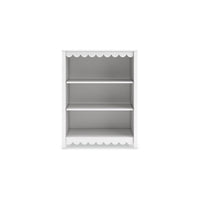 Kally Standing Bookcase, 3 Open Shelves, Matte White Wood, 41 Inch -BM327916