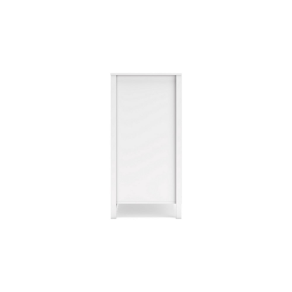 Kally Standing Bookcase, 3 Open Shelves, Matte White Wood, 41 Inch -BM327916