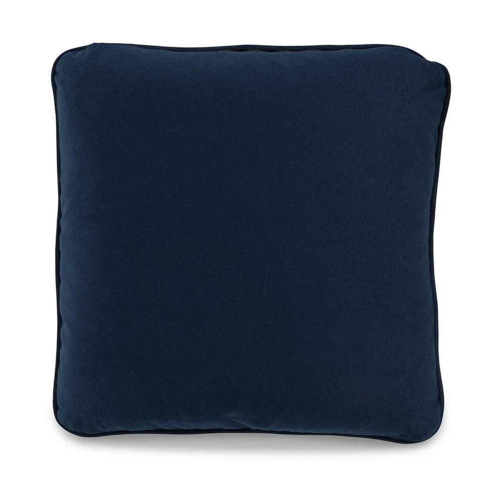 Wali Square Accent Throw Pillow, 20 Inch, Feather Fill, Blue Polyester -BM328065