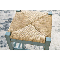 Anya Counter Height Stool Set of 2, Brown Woven, 23 Inch Rustic Blue -BM328102