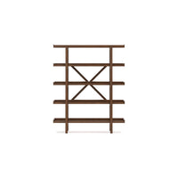 Jeyn Bookcase, 5 Fixed Display Shelves, 70 Inch Natural Brown Wood -BM328116