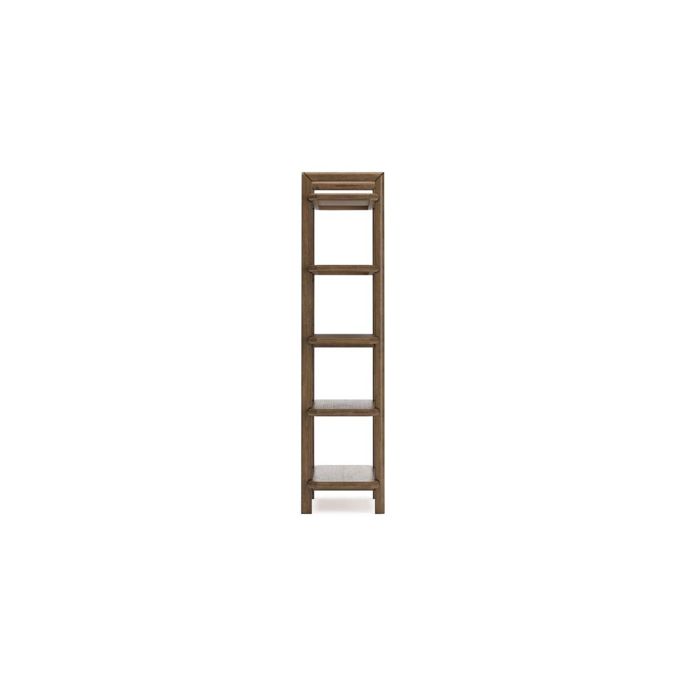 Rohan Bookcase w 5 Display Shelves, Brown Wood X Cross Back, 71 Inch -BM328127