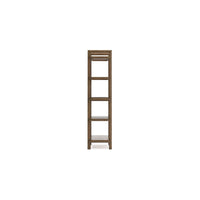 Rohan Bookcase w 5 Display Shelves, Brown Wood X Cross Back, 71 Inch -BM328127