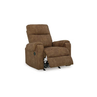 Woli Manual Rocker Recliner Chair, 39 Inch Classic Brown Faux Leather -BM328219