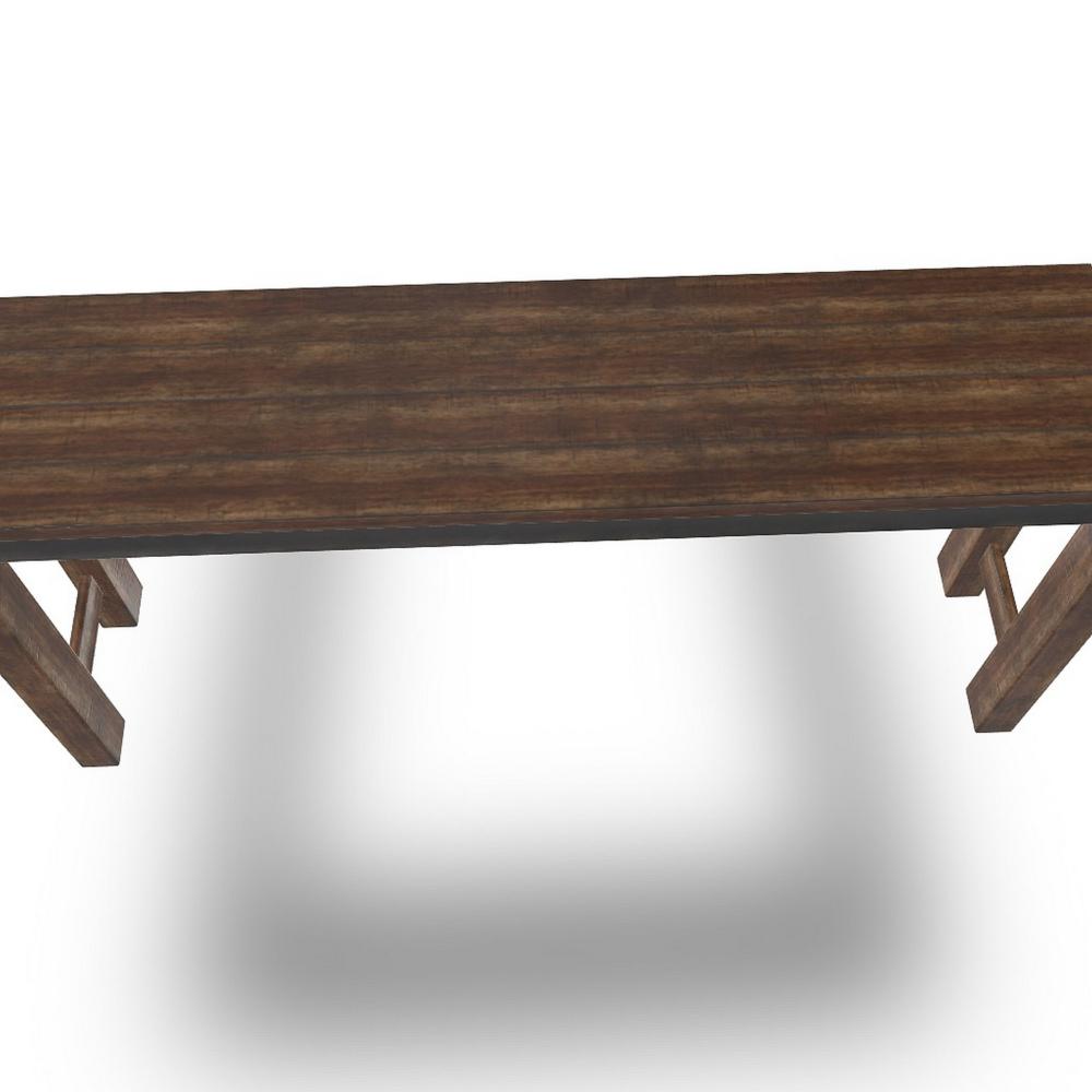 Jin Counter Height 72 Inch Long Slim Table, Distressed Brown Wood -BM328255
