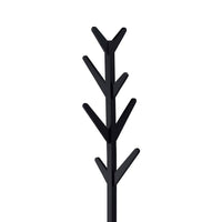 Margo Coat Rack, 8 Hooks and Tree Inspired Design, Black Solid wood -BM329169