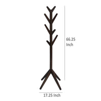 Margo Coat Rack, 8 Hooks and Tree Inspired Design, Brown Solid wood -BM329170