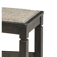 Trekk Dining Bench, X-Stretcher and Nailhead Trim, Black Wood, 50 Inch -BM329787