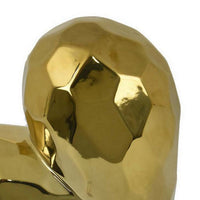 Dina Gold Heart Tabletop Decor, Golden Ceramic 12 Inch -BM330167