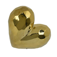 Dina Gold Heart Tabletop Decor, Golden Ceramic 12 Inch -BM330167