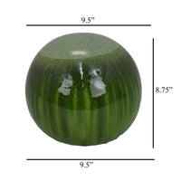 Mary Tabletop Accent Decor, Modern Round Orb, 10 Inch Green Ceramic -BM331031