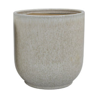Lyna Accent Planter Set of 2, White Gray Ceramic Smooth Glossy Texture -BM331078