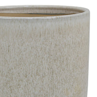 Lyna Accent Planter Set of 2, White Gray Ceramic Smooth Glossy Texture -BM331078